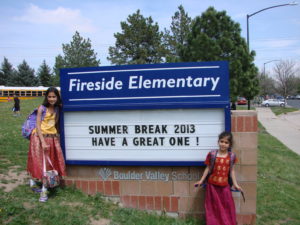 Last Day of School for my Daughters a few years ago